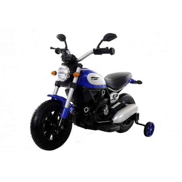 Elektrická motorka, LED svetlá, gumené kolesá