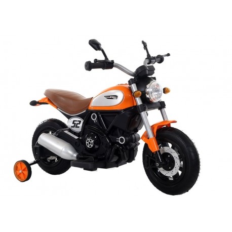 Elektrická motorka, LED svetlá, gumené kolesá