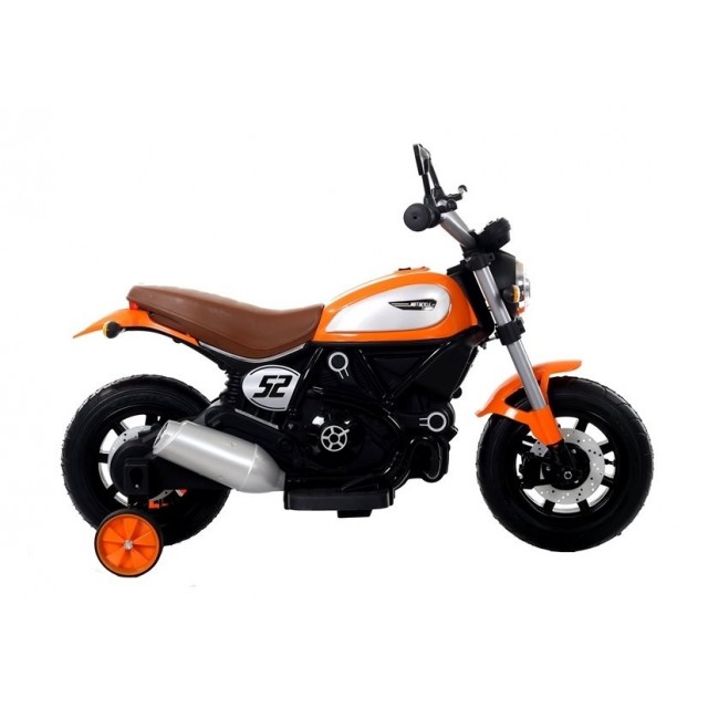 Elektrická motorka, LED svetlá, gumené kolesá