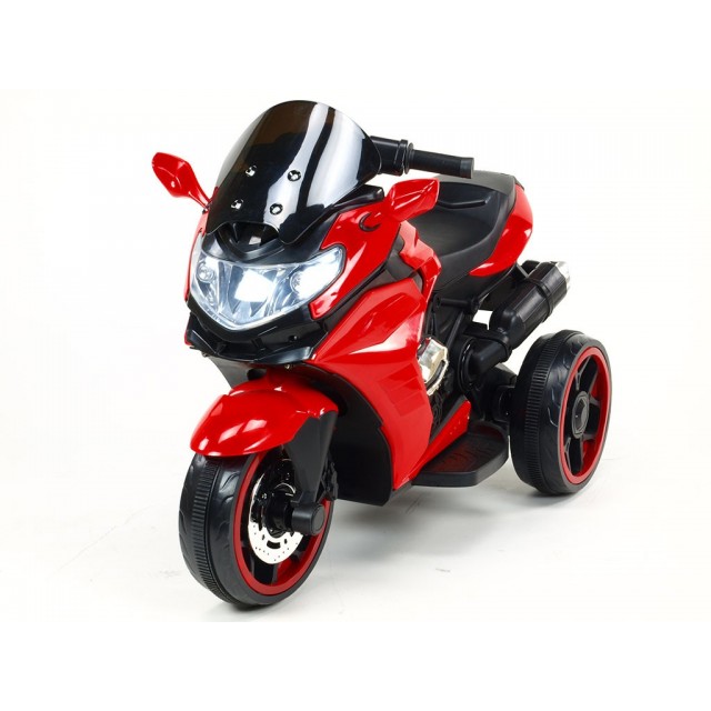 Motorka-Tricykl Dragon s mohutnými výfukmi,motor 2x12V,digiplayer USB,Mp3,voltmeter,LED osvetlenie,modrá