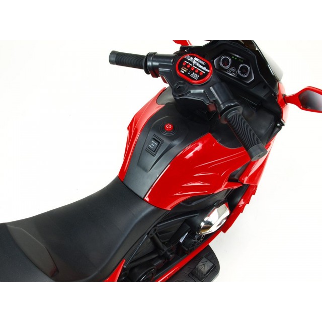 Motorka-Tricykl Dragon s mohutnými výfukmi,motor 2x12V,digiplayer USB,Mp3,voltmeter,LED osvetlenie,modrá