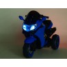 Motorka-Tricykl Dragon s mohutnými výfukmi,motor 2x12V,digiplayer USB,Mp3,voltmeter,LED osvetlenie,modrá