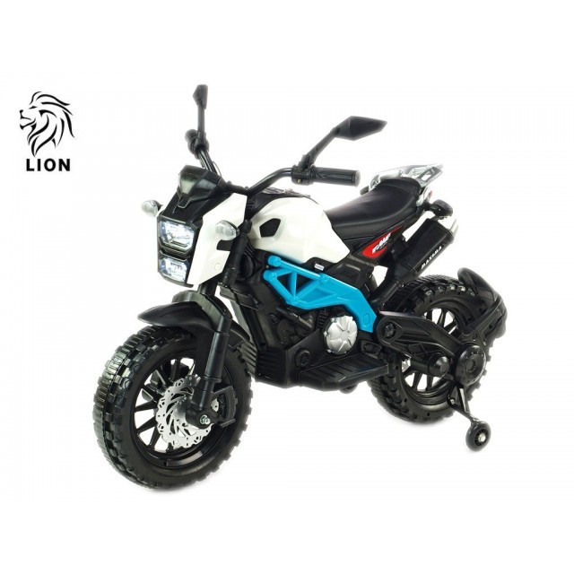 Elektrická motorka terénna Lion S plynovou rukoväťou a nožnou brzdou