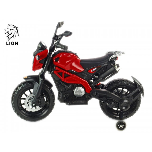 Elektrická motorka terénna Lion S plynovou rukoväťou a nožnou brzdou
