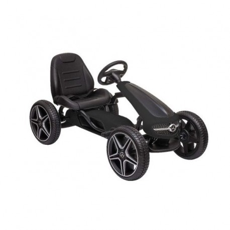 MERCEDES BENZ PEDAL GO KART - BLACK - šliapacia motokára