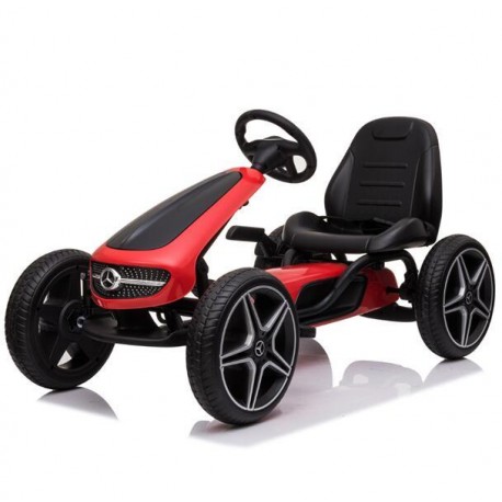 MERCEDES BENZ PEDAL GO KART - BLACK - šliapacia motokára