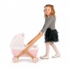 Drevený kočík pre bábiky ECO TOYS - ružový