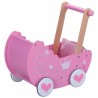Drevený kočík pre bábiky ECO TOYS - ružový