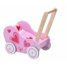 Drevený kočík pre bábiky ECO TOYS - ružový