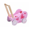 Drevený kočík pre bábiky ECO TOYS - ružový