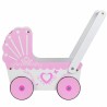 Drevený kočík pre bábiky ECO TOYS - ružový