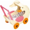Drevený kočík pre bábiky ECO TOYS - ružový