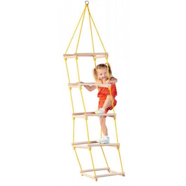 Detský šplhací rebrík s drevenými priečkami