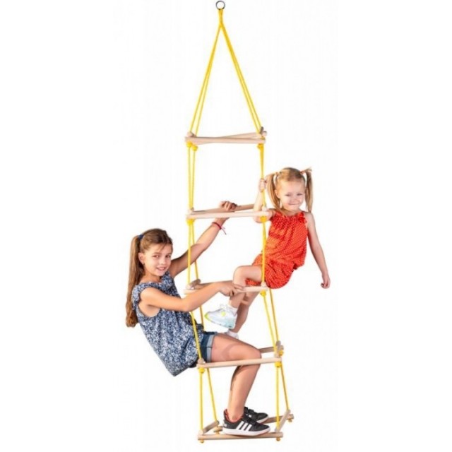 Detský šplhací rebrík s drevenými priečkami