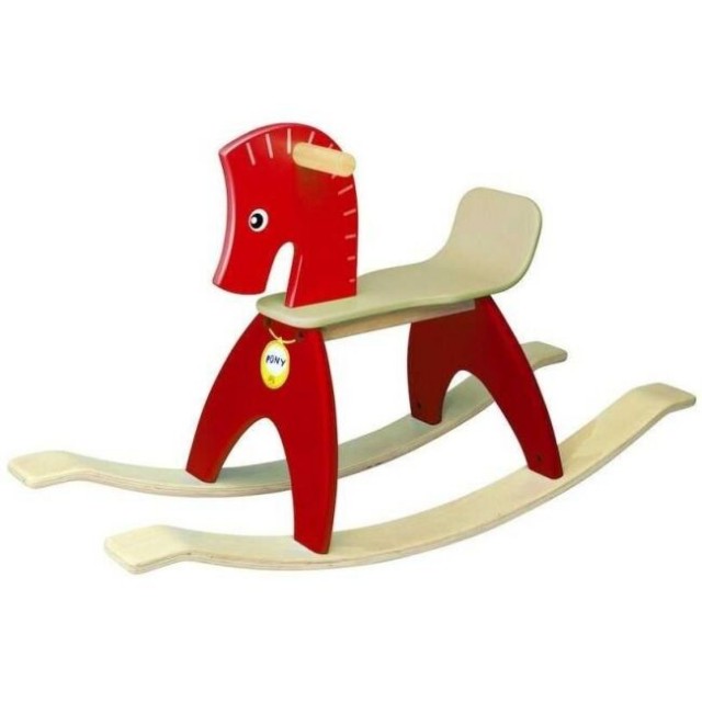 Wonderworld Drevený hojdací kôň červený