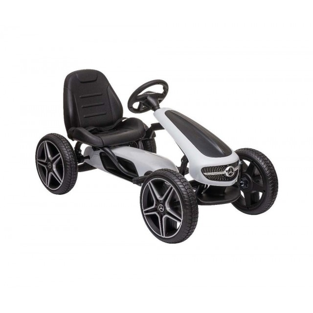 MERCEDES BENZ PEDAL GO KART - BLACK - šliapacia motokára