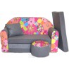 Rozkladacia sedačka Kvetinka ružová