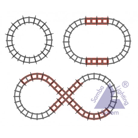 Kolajnice Peg Pérego pre SantaFé vláčik šedé