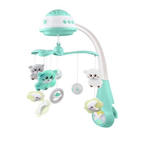 Kolotoč nad postieľku so svetelným projektorom Baby Mix Medvedíky