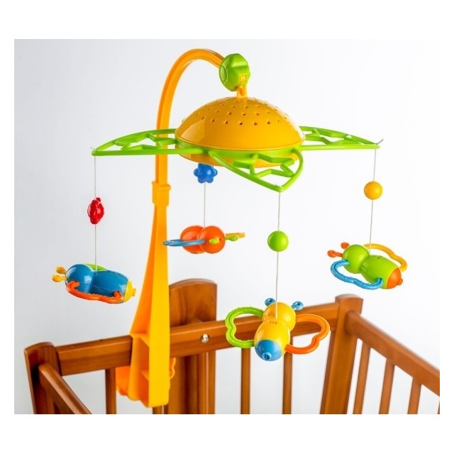 Kolotoč nad postieľku so svetelným projektorom Baby Mix Medvedíky