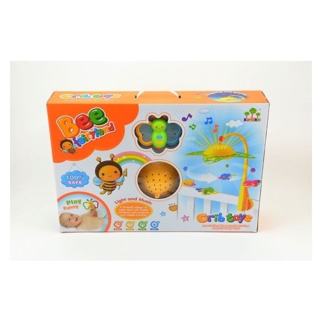 Kolotoč nad postieľku so svetelným projektorom Baby Mix Medvedíky