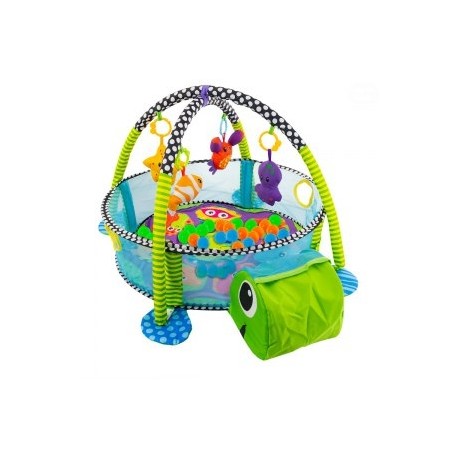 Vzdelávaciá hracia deka s 30 loptičkami ECO TOYS - Korytnačka