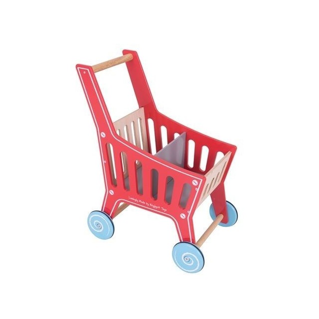 Detský drevený nákupný vozík Trend
