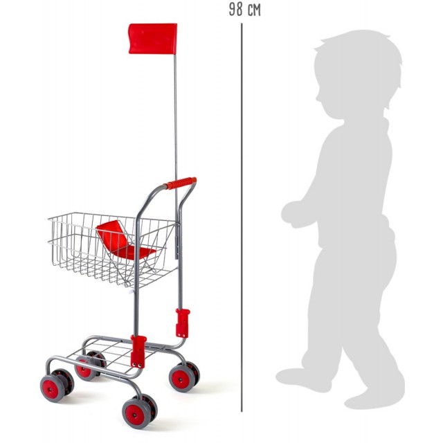 Detský drevený nákupný vozík Trend