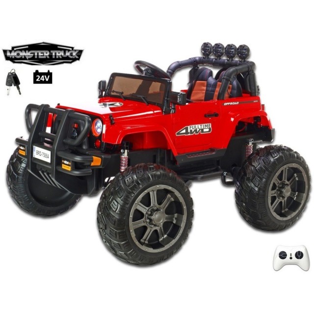 Ford Ranger Monster Truck 4x4, EVA kolesá, 2,4G DO, bluetooth, FM, USB, TF, otváracie dvere a kapota, čierna metalíza