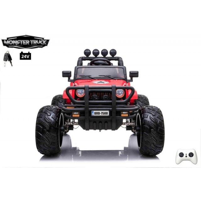 Ford Ranger Monster Truck 4x4, EVA kolesá, 2,4G DO, bluetooth, FM, USB, TF, otváracie dvere a kapota, čierna metalíza