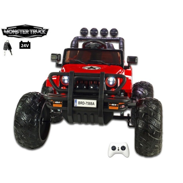 Ford Ranger Monster Truck 4x4, EVA kolesá, 2,4G DO, bluetooth, FM, USB, TF, otváracie dvere a kapota, čierna metalíza