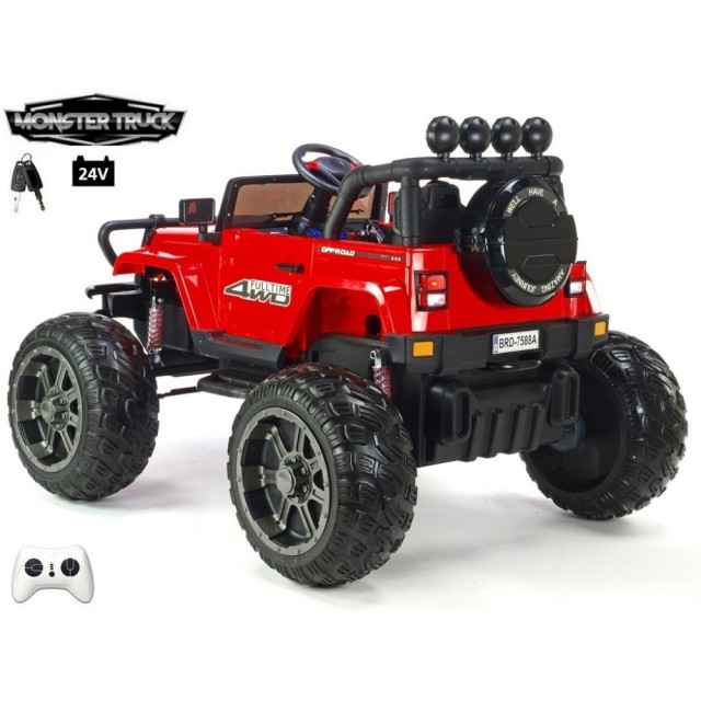 Ford Ranger Monster Truck 4x4, EVA kolesá, 2,4G DO, bluetooth, FM, USB, TF, otváracie dvere a kapota, čierna metalíza