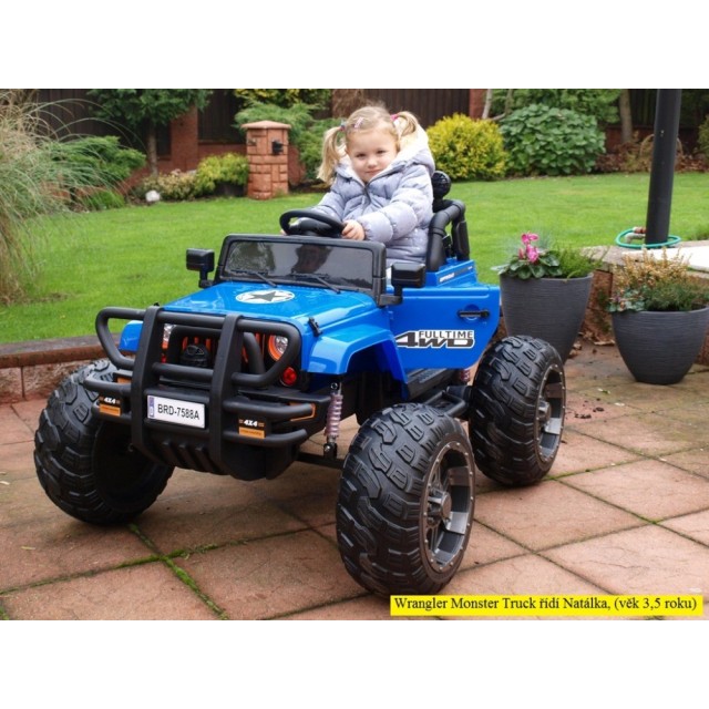 Ford Ranger Monster Truck 4x4, EVA kolesá, 2,4G DO, bluetooth, FM, USB, TF, otváracie dvere a kapota, čierna metalíza
