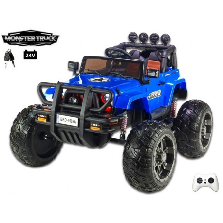 Ford Ranger Monster Truck 4x4, EVA kolesá, 2,4G DO, bluetooth, FM, USB, TF, otváracie dvere a kapota, čierna metalíza