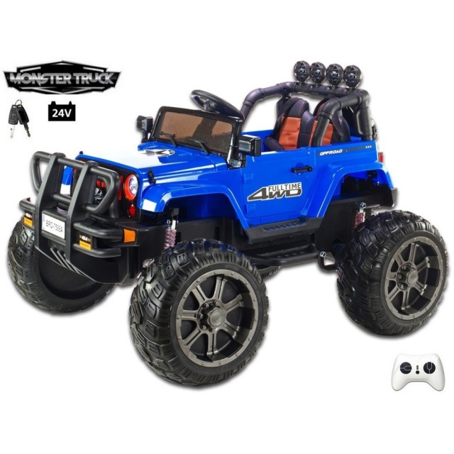 Ford Ranger Monster Truck 4x4, EVA kolesá, 2,4G DO, bluetooth, FM, USB, TF, otváracie dvere a kapota, čierna metalíza