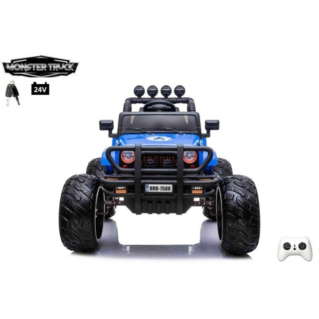 Ford Ranger Monster Truck 4x4, EVA kolesá, 2,4G DO, bluetooth, FM, USB, TF, otváracie dvere a kapota, čierna metalíza