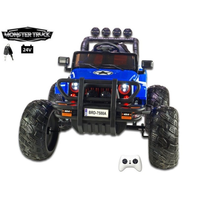 Ford Ranger Monster Truck 4x4, EVA kolesá, 2,4G DO, bluetooth, FM, USB, TF, otváracie dvere a kapota, čierna metalíza