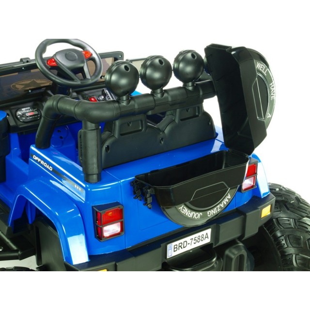 Ford Ranger Monster Truck 4x4, EVA kolesá, 2,4G DO, bluetooth, FM, USB, TF, otváracie dvere a kapota, čierna metalíza