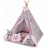 Dětský stan TÝPÍ varianta puntíky na růžovém