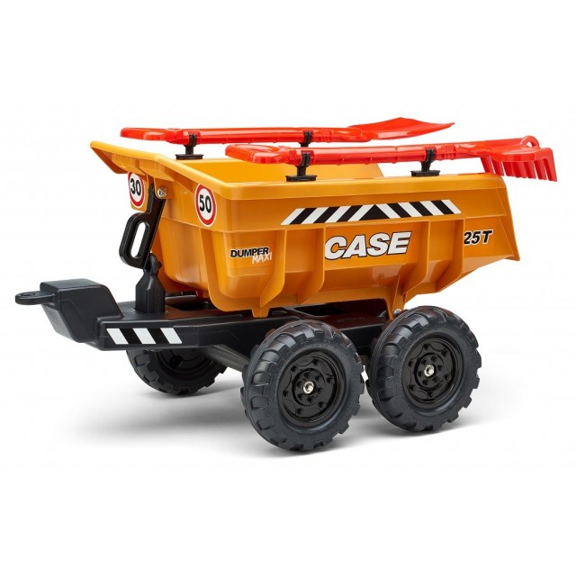 Vlečka za traktor Dumper maxi veľká, výklopná, 4 kolesová, dĺžka 87cm, Made in France