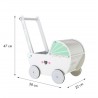 Drevený kočík pre bábiky ECO TOYS - ružový