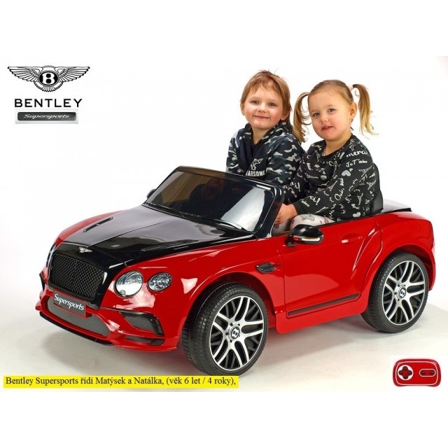Bentley Continental Supersports s 2.4G, lakované červené, čierna kapota