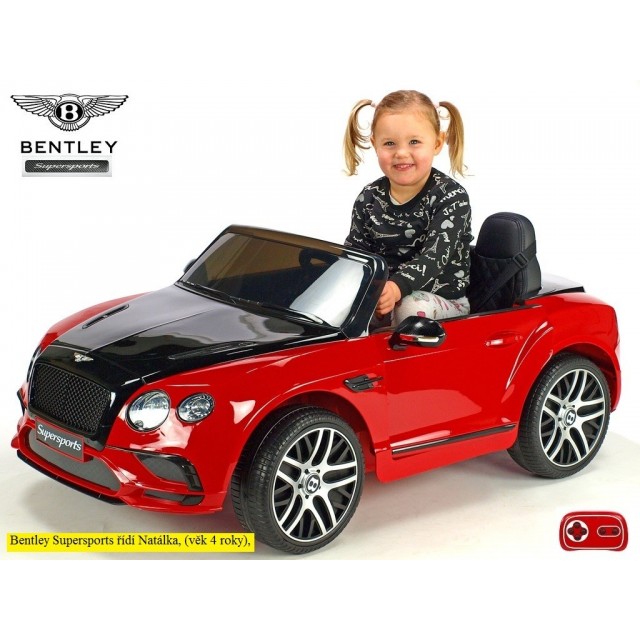 Bentley Continental Supersports s 2.4G, lakované červené, čierna kapota