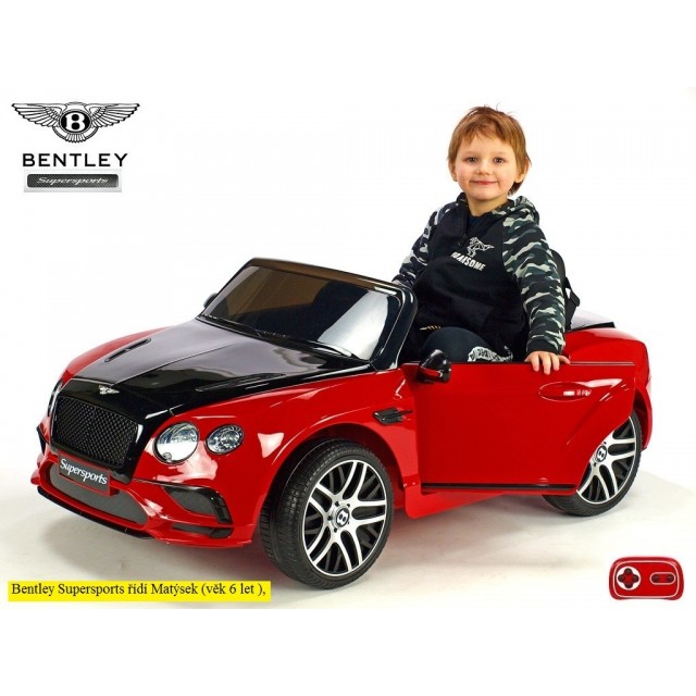Bentley Continental Supersports s 2.4G, lakované červené, čierna kapota
