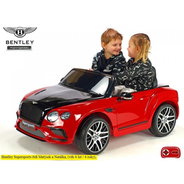 Bentley Continental Supersports s 2.4G, lakované červené, čierna kapota