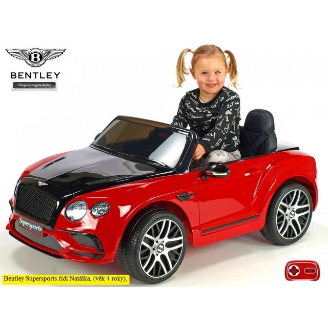 Bentley Continental Supersports s 2.4G, lakované červené, čierna kapota
