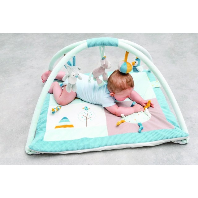 Deka na hranie 4 hračky zajačik Lapidou pink