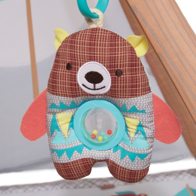 Deka na hranie 4 hračky, vankúšik Camping Cubs 0m+