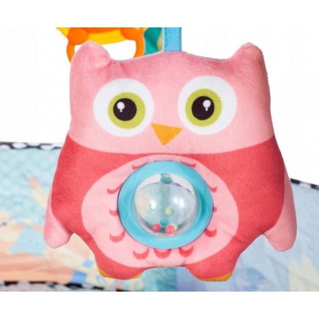 Hracia podložka 3v1, bazén s loptičkami, Sovička