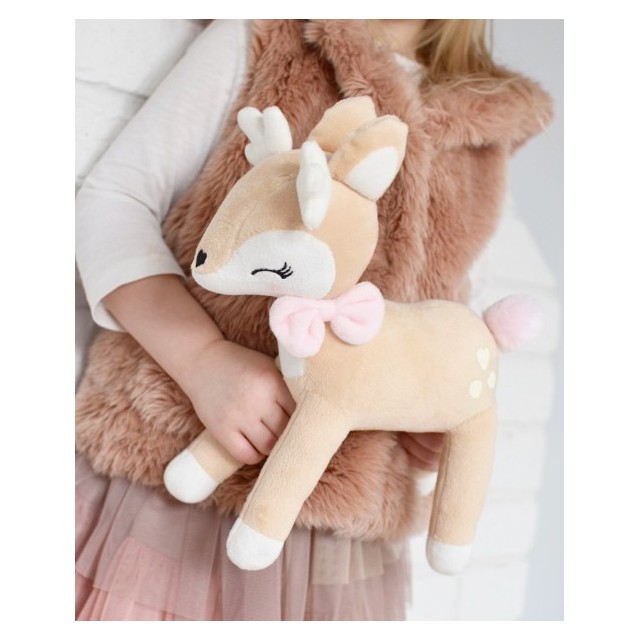 Mini plyšový jednorožec Metoo s mušelínovou plienkou sivo/ružový, 12cm